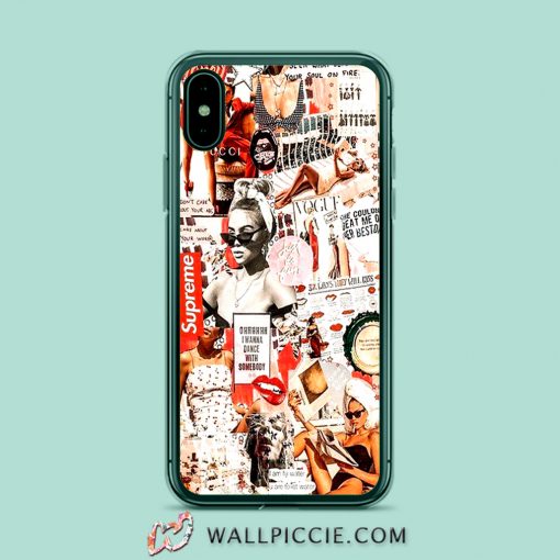 Vintage Girl Hypebeast Collage iPhone Xr Case