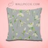 Watercolor Snowdrops Pattern Decorative Pillow Cover