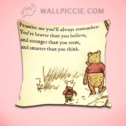 Winnie The Pooh Quote Decorative Pillow Cover