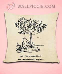 Winnie the Pooh Love Quote Decorative Pillow Cover