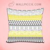 Yellow Grey Geometric Aztec Decorative Throw Pillow Cover