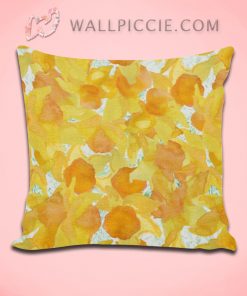 Yellow Orange Daffodils Decorative Pillow Cover