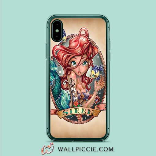 Ariel Little Mermaid Tattoo iPhone XR Case