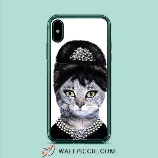 Audrey Hepburn Cat iPhone XR Case