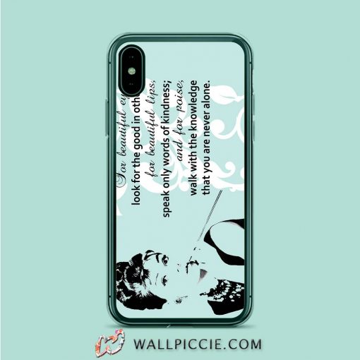 Audrey Hepburn Quote Eye iPhone XR Case