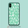 Bird Pattern Mint Green iPhone XR Case