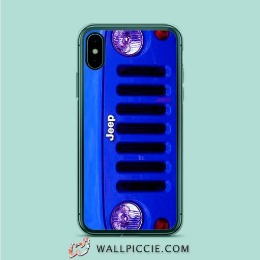 Blue Jeep Wrangler iPhone XR Case