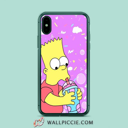 Cute Bart Simpson Girly Design iPhone Xr Case