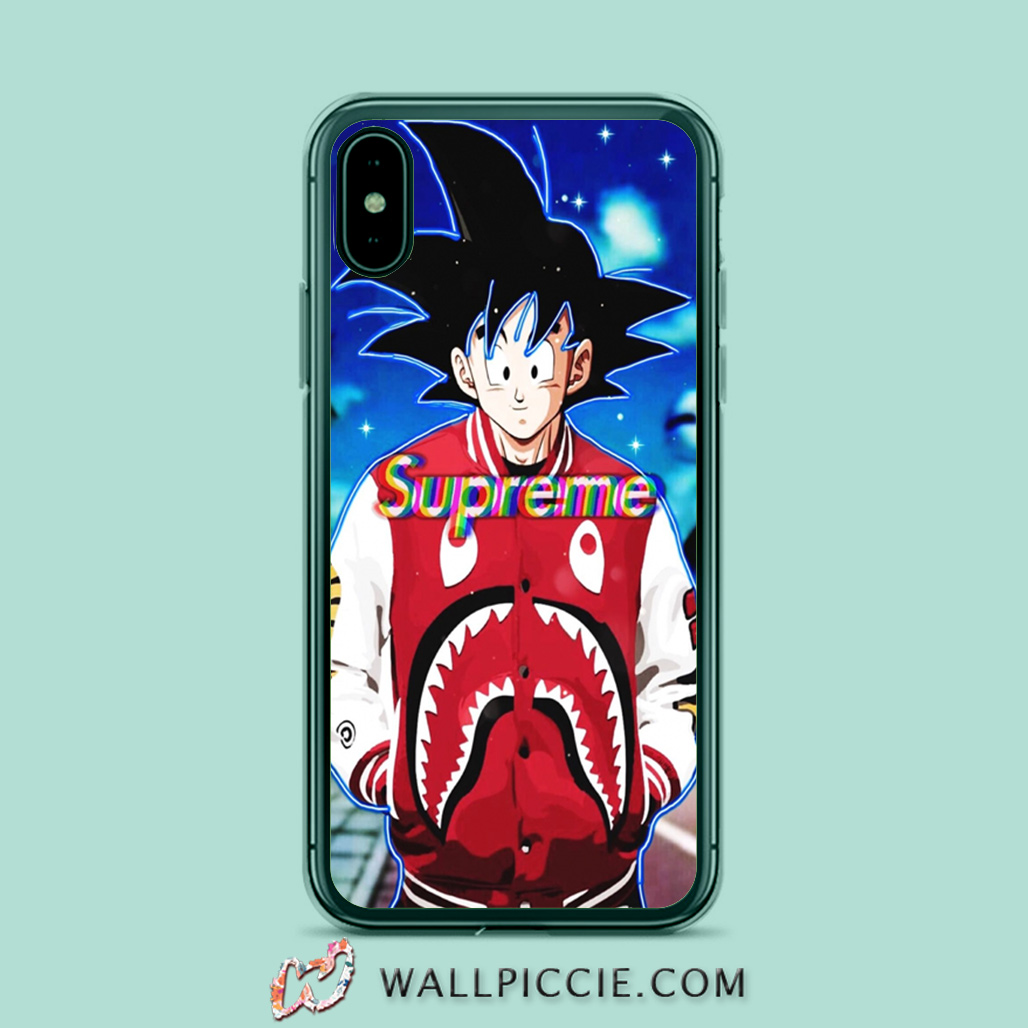 Goku Bape X Supreme Anime IPhone XR Case - Custom Phone Cases