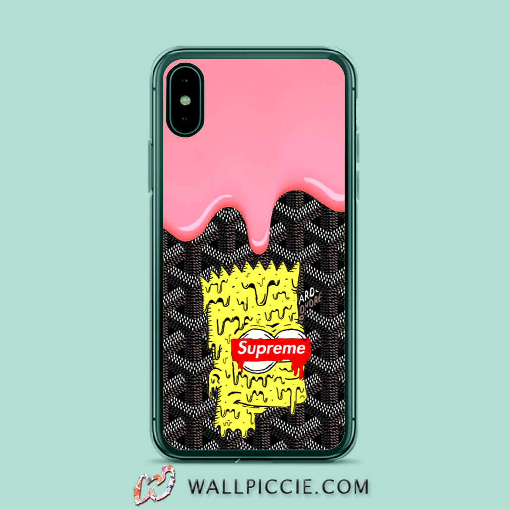 Goyard Supreme Bart Simpson Iphone Xr Case Custom Phone Cases