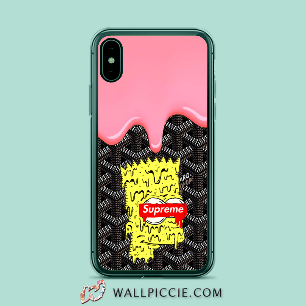 Goyard Supreme Bart Simpson IPhone Xr Case - Custom Phone Cases