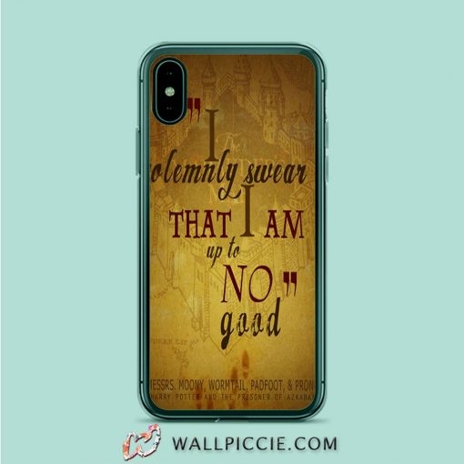 Harry Potter I Solemnly Swear Quote iPhone XR Case