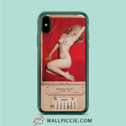 Old Calender Marlyn Naked iPhone XR Case