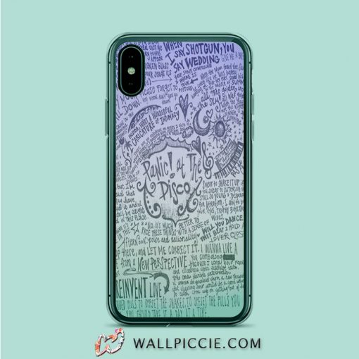 Panic At The Disco Lyric iPhone XR Case