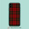 Red Tartan Plaid iPhone XR Case