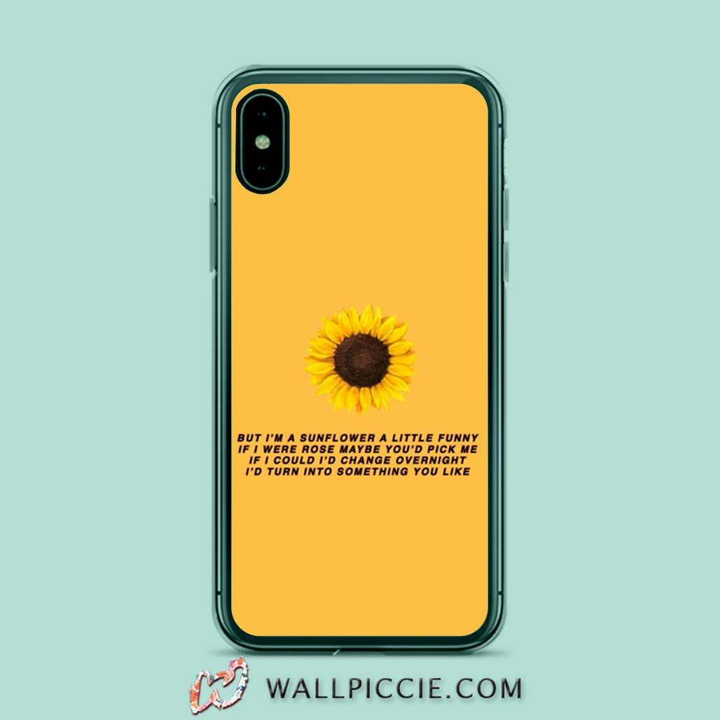 Sunflower Quote Aesthetic Iphone Xr Case Custom Phone Cases