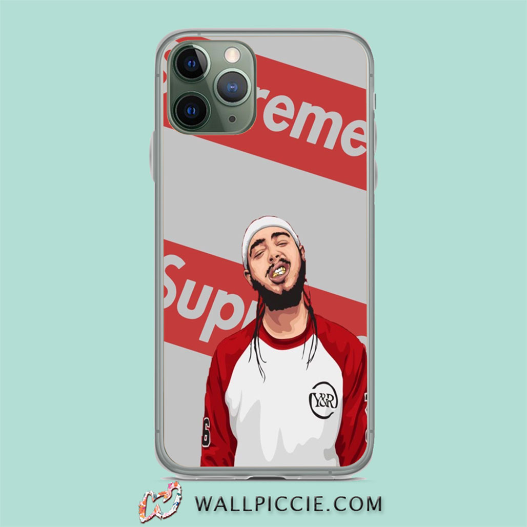 Post Malone X Supreme Collabs Iphone 11 Case Custom Phone Cases Post Malone X Supreme Collabs Iphone 11 Case Custom Phone Cases