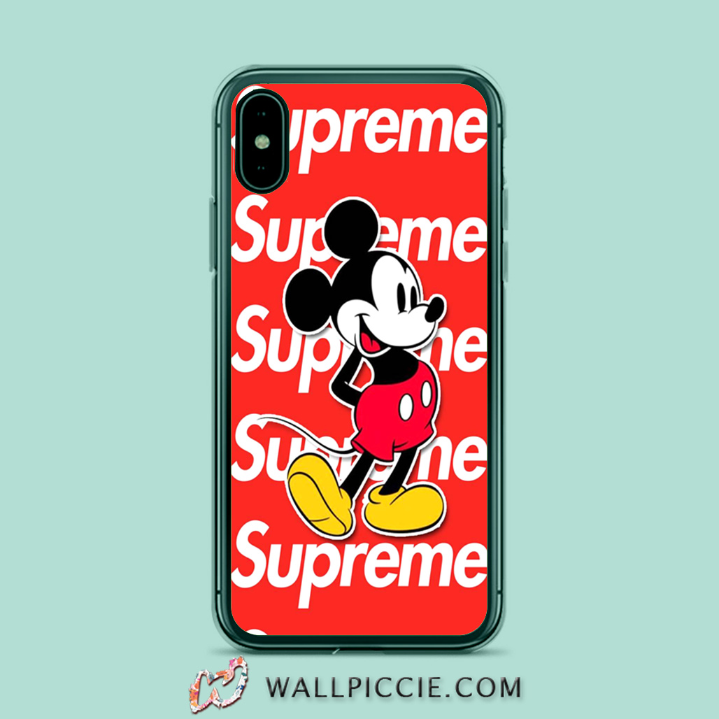 Dope Mickey Mouse X Supreme Iphone Xr Case Custom Phone Cases