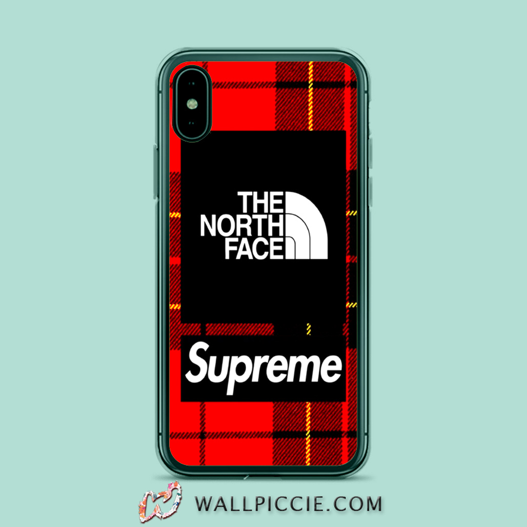 supreme north face iphone case