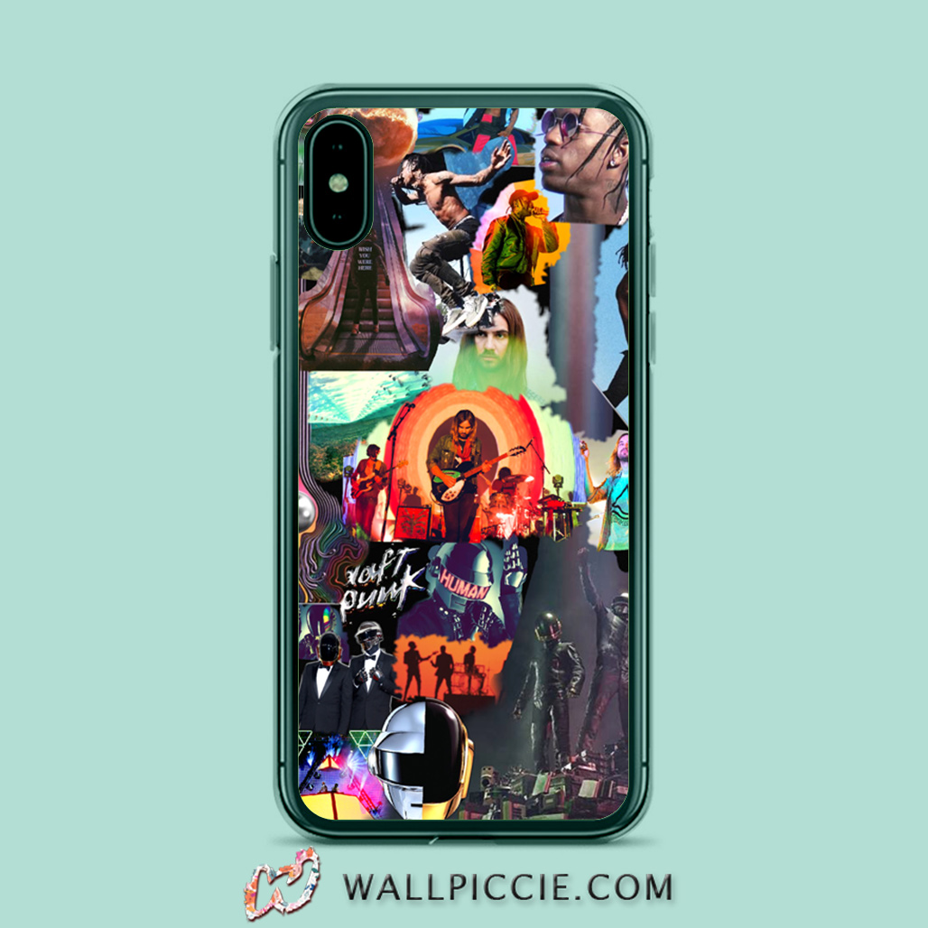 Travis Scott X Daft Punk Collage Iphone Xr Case Custom Phone Cases