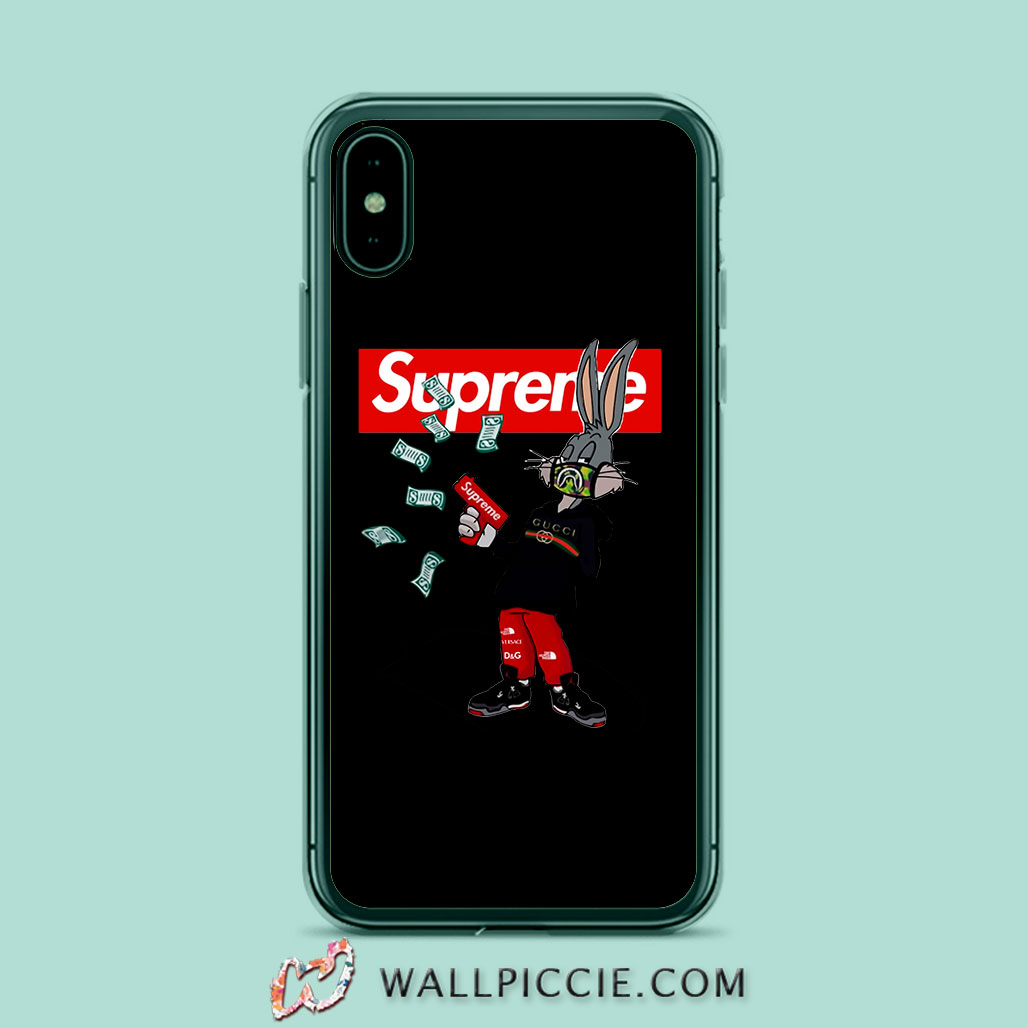 Looney Tunes Bugs Bunny Supreme Iphone Xr Case Custom Phone Cases