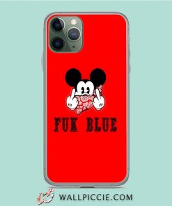 Mickey Mouse Tupac Fuk Blue iPhone 11 Case