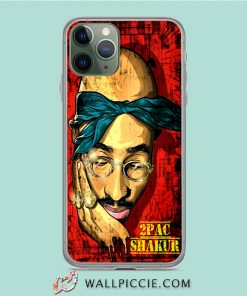 Tupac Shakur Sad Face iPhone 11 Case