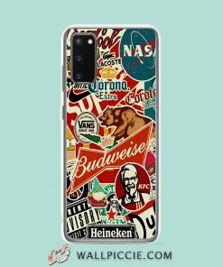 Cool All Vintage Brand Collage Samsung Galaxy S20 Case